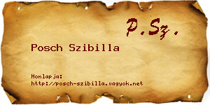 Posch Szibilla névjegykártya